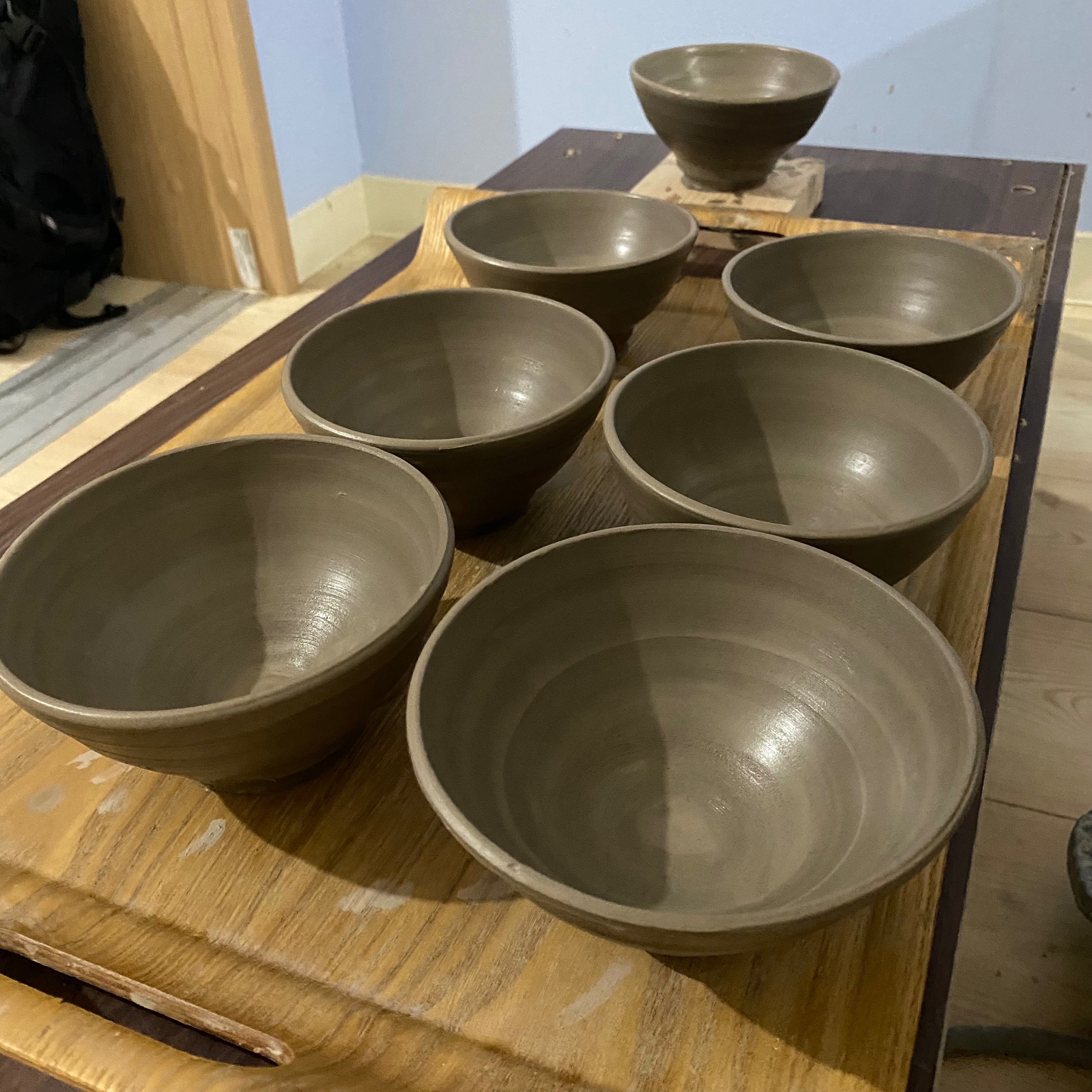 数引きで茶碗の成形